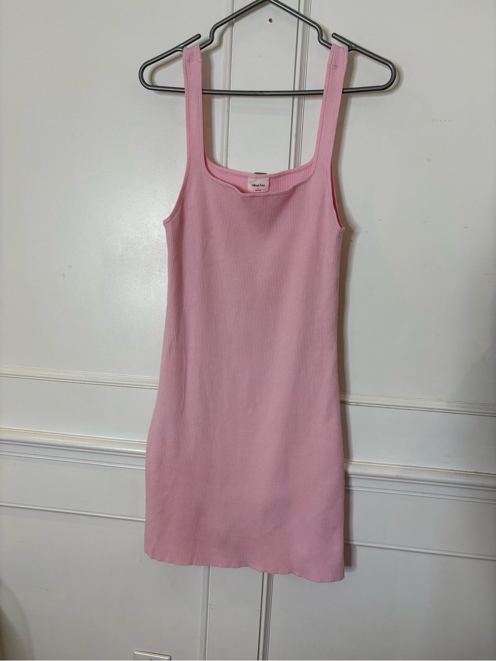 Wilfred free bubble gum Pink sculpt Tank Dress with square neck size large